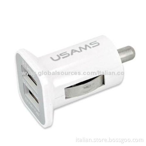 Dual USB Mini Car Charger, 3A